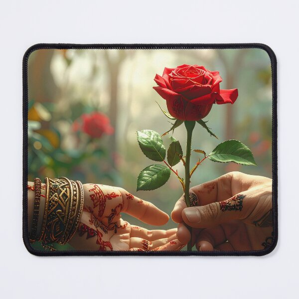 Item preview, Aesthetic red rose – Illustration of love and human connection designed and sold by Schoenenwald — Art Japonais, Zen & Nature.