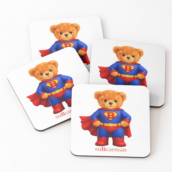 Item preview, Cute Superhero Teddy Bear in Blue and Red Costume with Cape - Super Hero Mascot designed and sold by CuteBear87.