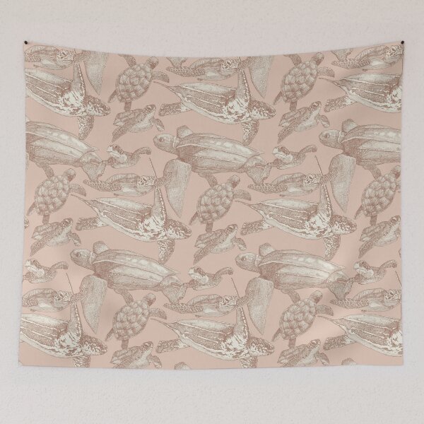 Item preview, sea turtles mocha mousse cream tan designed and sold by scrummy.