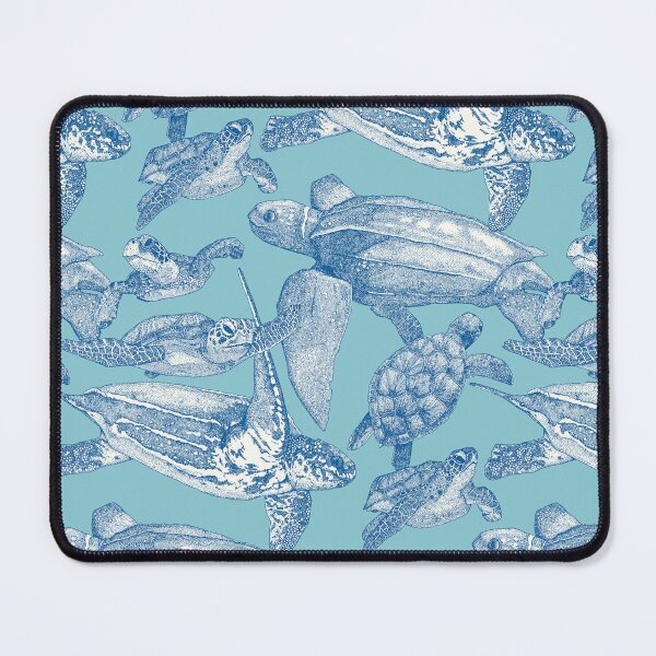Item preview, sea turtles cobalt sky blue designed and sold by scrummy.
