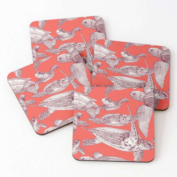 Item preview, sea turtles claret red designed and sold by scrummy.