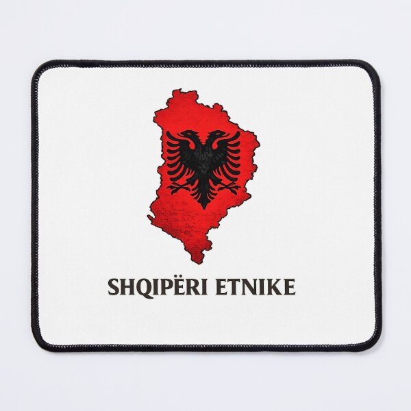 Item preview, Shqipëri Etnike – Red Map & Black Double Eagle Symbol designed and sold by kimkosovo.