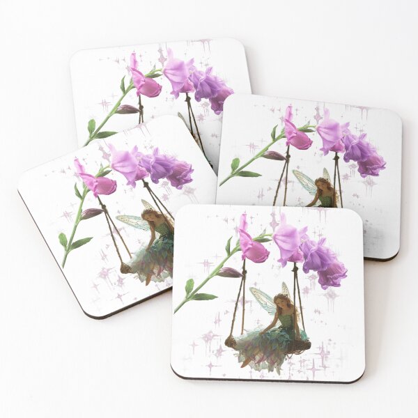 Item preview, Sweet Pea Fairy on a Swing – Whimsical Botanical Fairy Art designed and sold by ChristinePartlow.