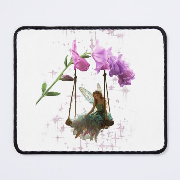 Item preview, Sweet Pea Fairy on a Swing – Whimsical Botanical Fairy Art designed and sold by ChristinePartlow.