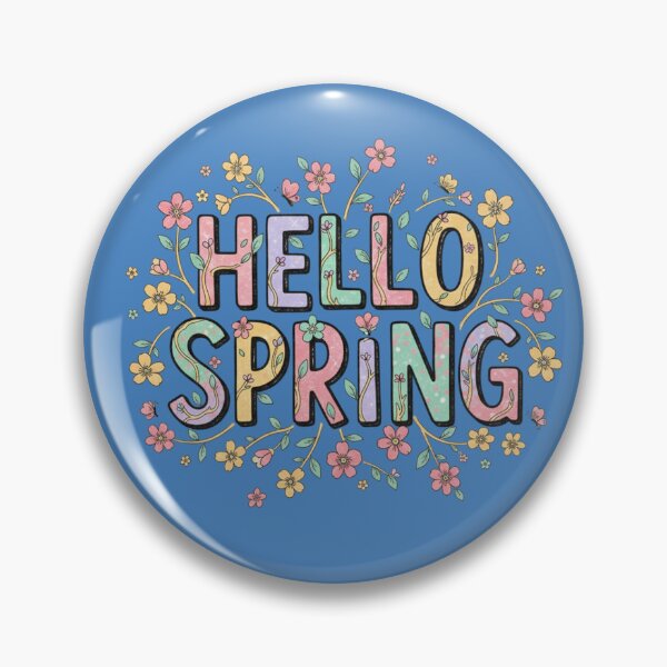 Item preview, Hello Spring Flowers - Sweet Seasonal Graphic for Nature Lovers designed and sold by InkWeaveShop.