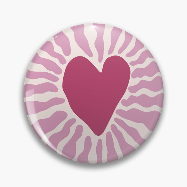 Item preview, Retro Groovy Pink Heart Radiating Aura Valentine designed and sold by fatimaadraws.