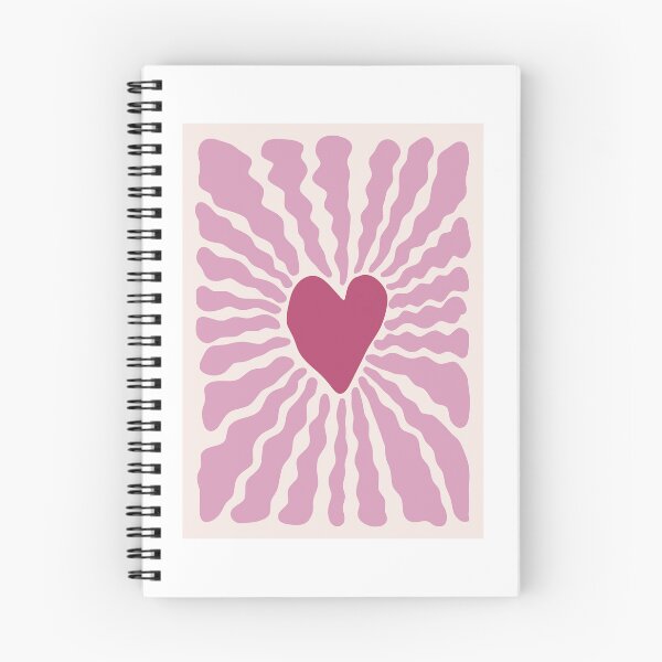 Item preview, Retro Groovy Pink Heart Radiating Aura Valentine designed and sold by fatimaadraws.