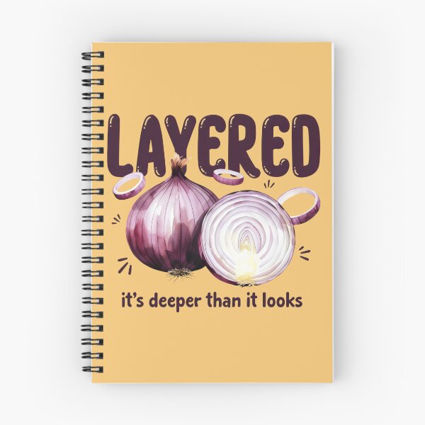 Item preview, Layered Red Onion Personality Pun Art designed and sold by SplashTastic.