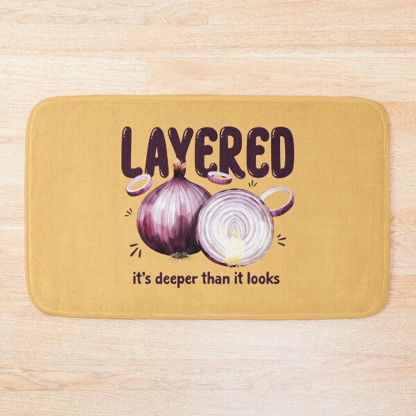 Item preview, Layered Red Onion Personality Pun Art designed and sold by SplashTastic.