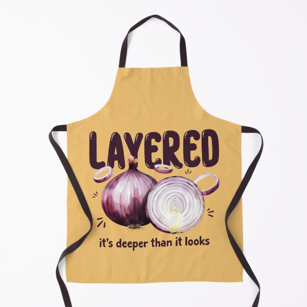 Item preview, Layered Red Onion Personality Pun Art designed and sold by SplashTastic.