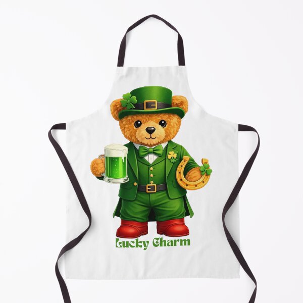 Item preview, Cute St. Patrick's Day Teddy Bear with Green Beer & Horseshoe - Irish Luck Mascot designed and sold by CuteBear87.