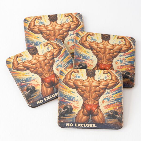 Item preview, Never Back Down Retro Bodybuilding Gym Poster designed and sold by JonelleTshirts.