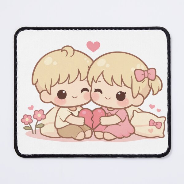 Item preview, Gemini Zodiac Cute Love Couple designed and sold by Silentbow.