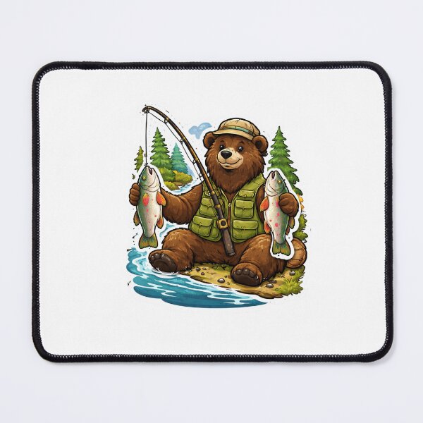 Item preview, Fishin Bear designed and sold by ElevatedGraphic.