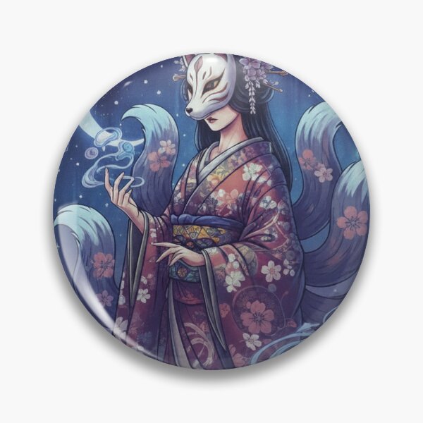 Item preview, Kitsune Mask Yūgen no Bi Kimono designed and sold by Yumecalm.
