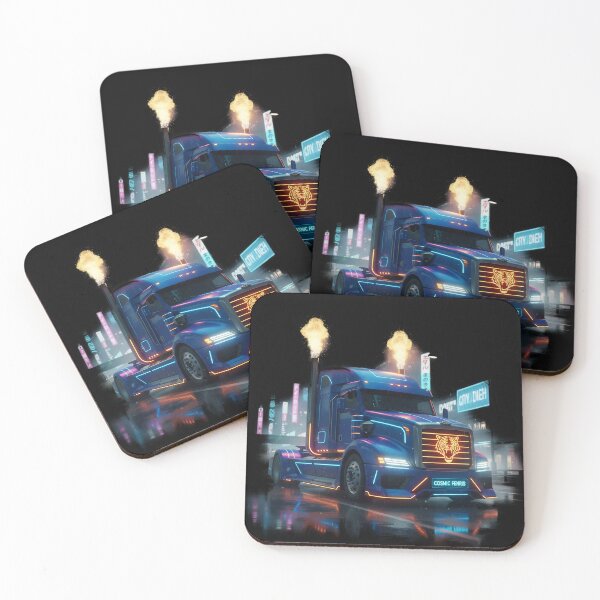 Item preview, Cosmic Power Blue Cyberpunk Truck designed and sold by BounoWorld.