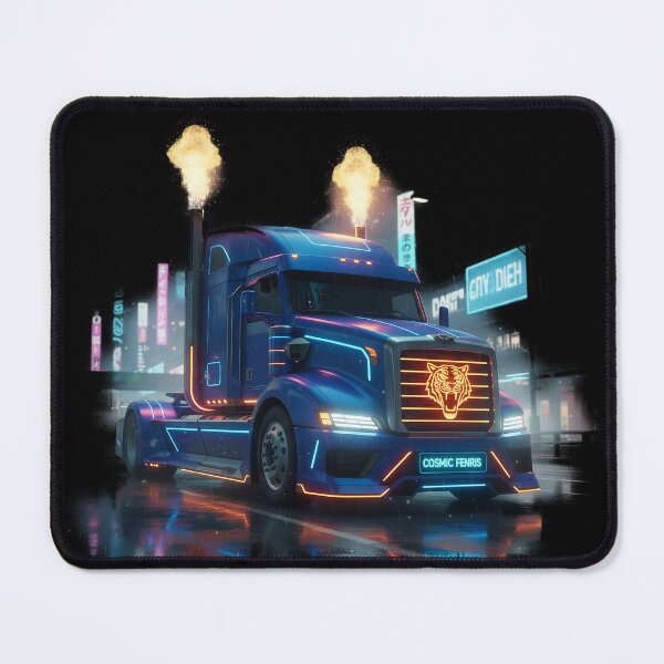 Item preview, Cosmic Power Blue Cyberpunk Truck designed and sold by BounoWorld.