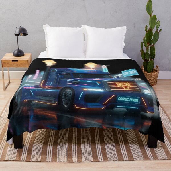 Item preview, Cosmic Power Blue Cyberpunk Truck designed and sold by BounoWorld.