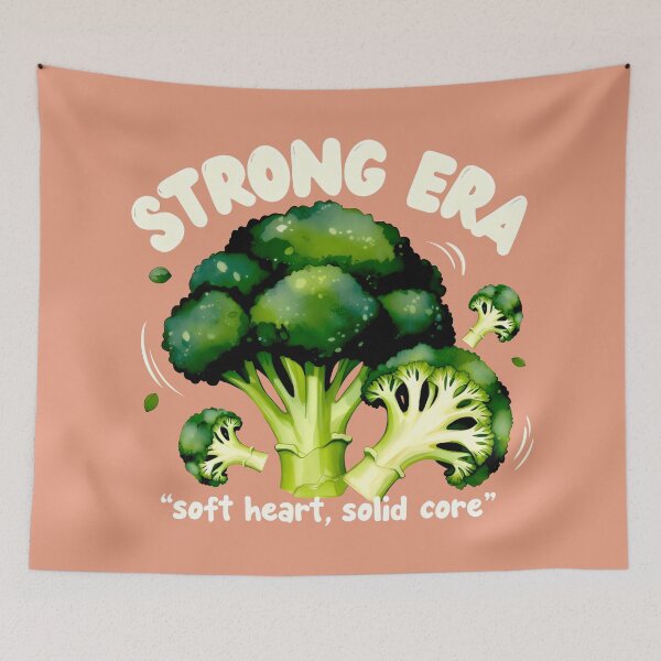 Item preview, Strong Era Broccoli Positive Quote Art designed and sold by SplashTastic.