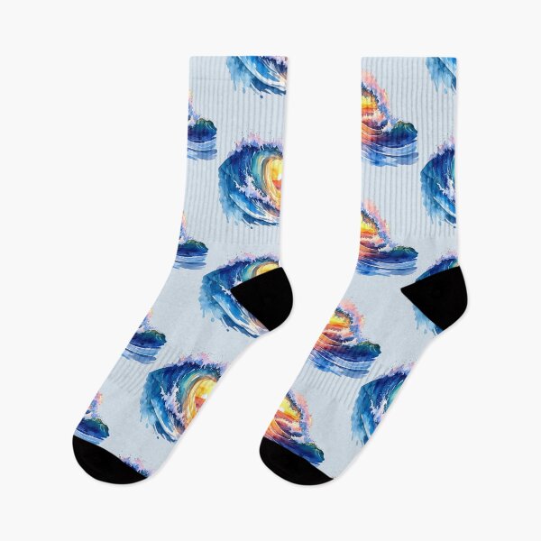 Item preview, Dance of the wave at sunset, wave in watercolor designed and sold by LiskoDesign.