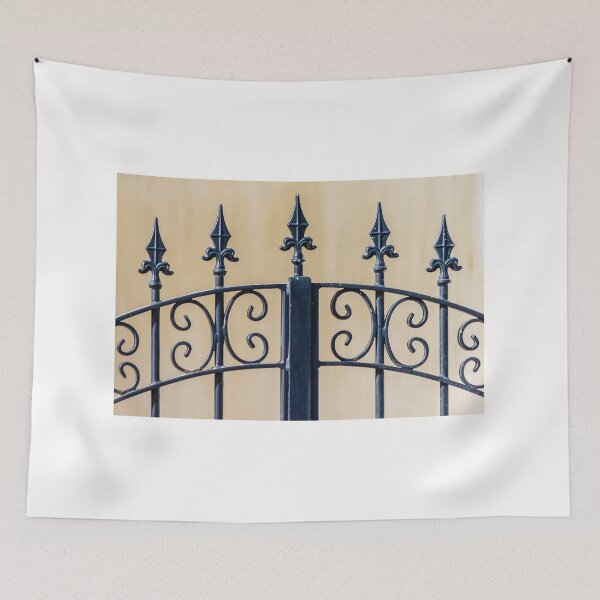 Item preview, Elegant Decorative Wrought Iron Gate with Ornate Design Elements Closeup designed and sold by Nmallia.