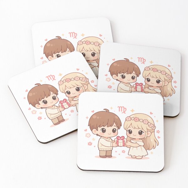 Item preview, Virgo Zodiac Cute Love Couple designed and sold by Silentbow.