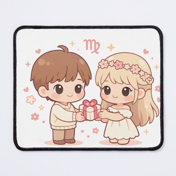 Item preview, Virgo Zodiac Cute Love Couple designed and sold by Silentbow.
