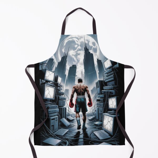 Item preview, Digital Fallout Boxer - Post Apocalyptic Tech Art designed and sold by dose-of-art-lab.