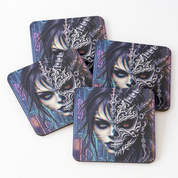 Item preview, Cyber Soul Biomechanical Goth Glitch Aesthetic designed and sold by MarCinu Art.