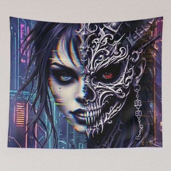 Item preview, Cyber Soul Biomechanical Goth Glitch Aesthetic designed and sold by MarCinu Art.