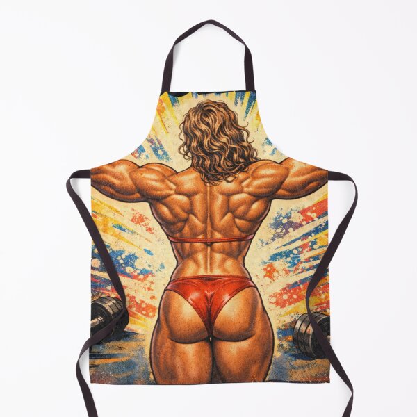 Item preview, Never Back Down Female Bodybuilder Vintage Poster designed and sold by JonelleTshirts.