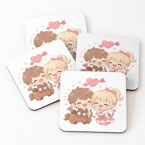Item preview, Sagittarius Zodiac Cute Love Couple designed and sold by Silentbow.