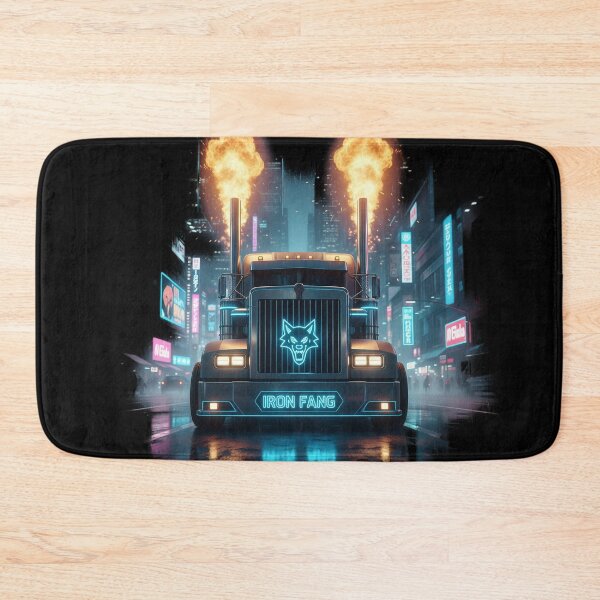Item preview, Iron Fang Cyberpunk Wolf Truck with Flames designed and sold by BounoWorld.