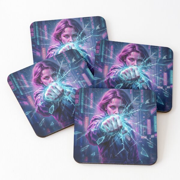 Item preview, Shattered Reality Cyberpunk Girl Neo-Tokyo Glitch Art designed and sold by MarCinu Art.