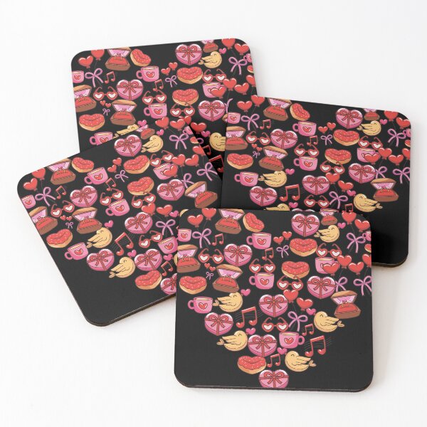 Item preview, Valentine Love Icons Heart – Cute Romantic Pattern designed and sold by Bianormal.