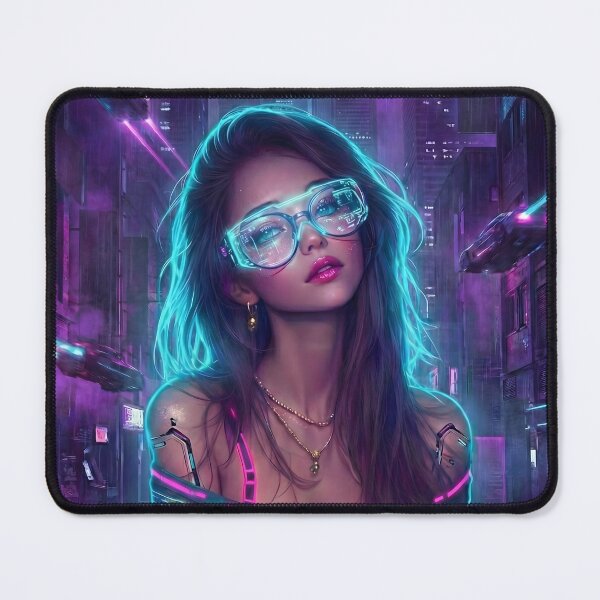 Item preview, Neon Noir Cyberpunk Anime Girl Aesthetics designed and sold by MarCinu Art.