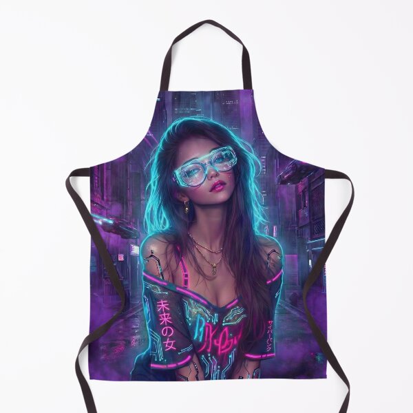 Item preview, Neon Noir Cyberpunk Anime Girl Aesthetics designed and sold by MarCinu Art.