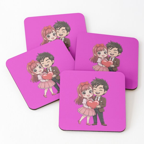 Item preview, Funny Anime Valentine’s Day – Cute Chibi Couple Love Design designed and sold by Diamaber.