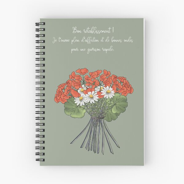Item preview, A card for a speedy recovery according to the language of flowers designed and sold by Cyrielle imaginaire.