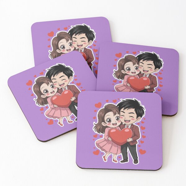 Item preview, Funny Anime Valentine’s Day – Cute Chibi Couple Love Design designed and sold by Diamaber.
