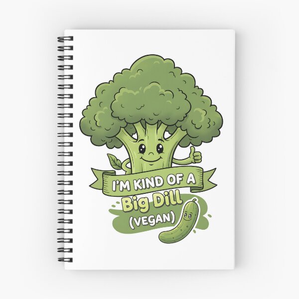 Item preview, Happy Broccoli I'm Kind of a Big Dill Vegan Humor designed and sold by Fuechse.