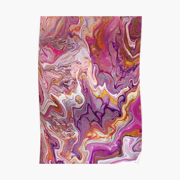 Acrylic Pour 37 Poster
