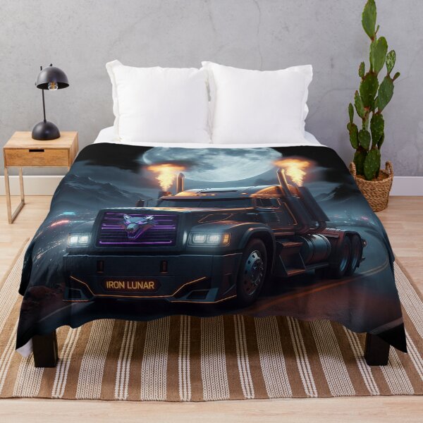 Item preview, Iron Lunar Cyberpunk Wolf Truck Moon Art designed and sold by BounoWorld.