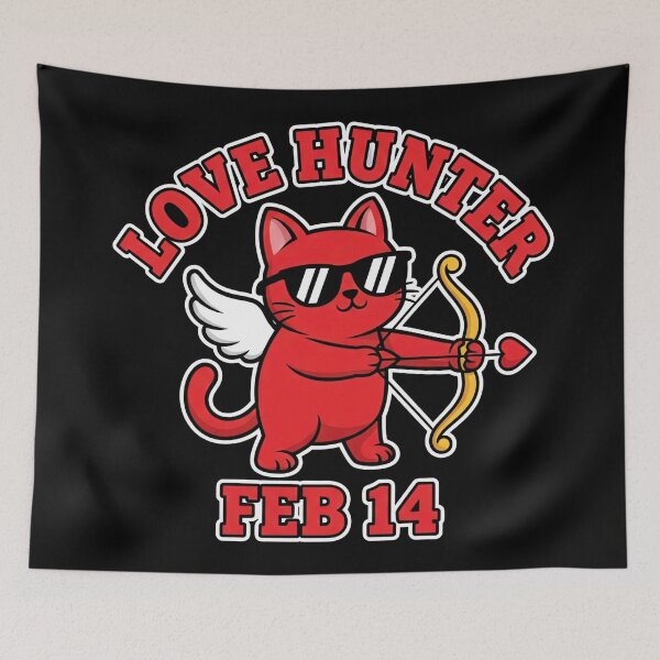 Item preview, Love Hunter Cat – Funny Valentine’s Day Cupid Kitty designed and sold by MOFAPPAREL.