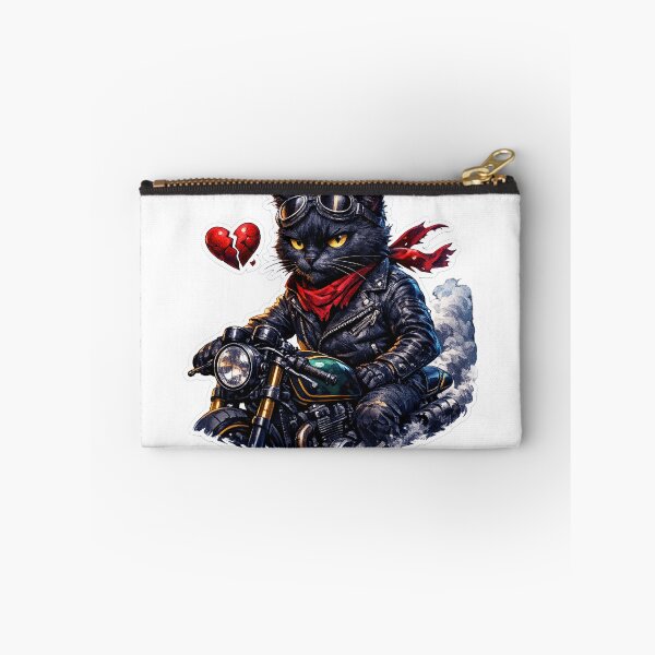 Item preview, Badass Black Cat Biker Says Cupid Can Wait – Solo Rider Rebellion Art designed and sold by ARTCREATESHOP.