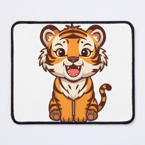Item preview, Smiling Tiger Chibi Sticker designed and sold by Teewave-Ashish.