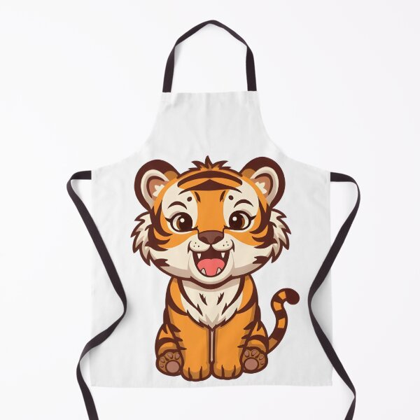 Item preview, Smiling Tiger Chibi Sticker designed and sold by Teewave-Ashish.