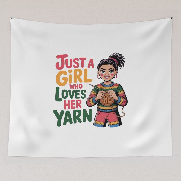 Item preview, just a girl who loves her yarn designed and sold by jkrphoto.