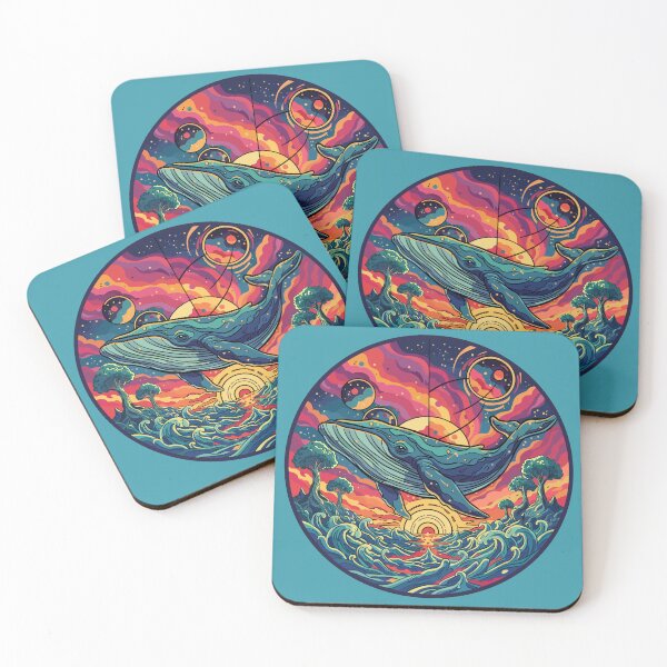 Item preview, Cosmic Whale | Surreal Ocean and Universe Illustration designed and sold by MartynaKanik.