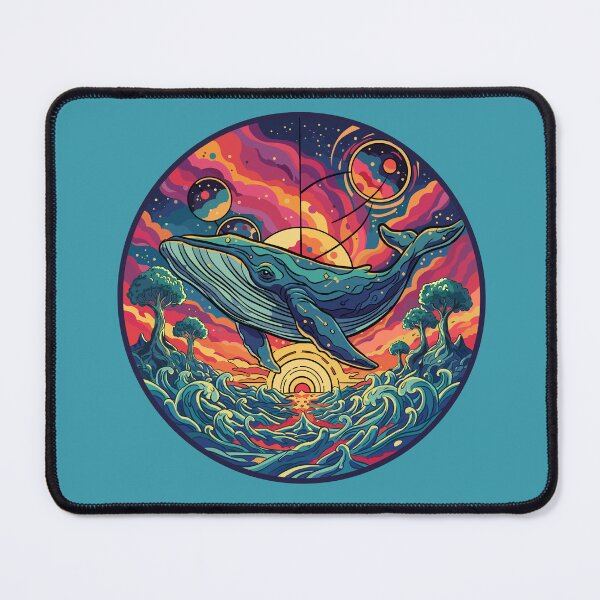 Item preview, Cosmic Whale | Surreal Ocean and Universe Illustration designed and sold by MartynaKanik.